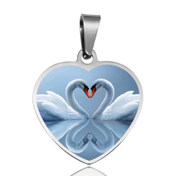 30MM Stainless Steel Painted Love Heart Shape Pendant 36 styles