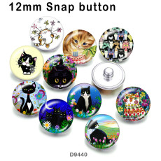 10pcs/lot Cat  glass picture printing products of various sizes  Fridge magnet cabochon