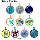 10pcs/lot  Ocean sea turtle  glass picture printing products of various sizes  Fridge magnet cabochon