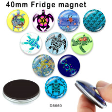 10pcs/lot  Ocean sea turtle  glass picture printing products of various sizes  Fridge magnet cabochon