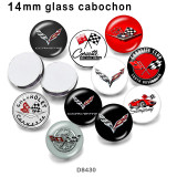 10pcs/lot  Car sign   glass picture printing products of various sizes  Fridge magnet cabochon