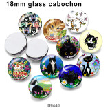 10pcs/lot Cat  glass picture printing products of various sizes  Fridge magnet cabochon