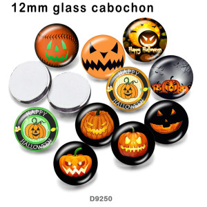 10pcs/lot  Halloween  Cat  glass picture printing products of various sizes  Fridge magnet cabochon
