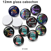 10pcs/lot  Nana Mimi  MOM  glass picture printing products of various sizes  Fridge magnet cabochon