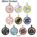 10pcs/lot  Flower  words  glass picture printing products of various sizes  Fridge magnet cabochon