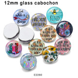 10pcs/lot KIND  Flower  glass picture printing products of various sizes  Fridge magnet cabochon