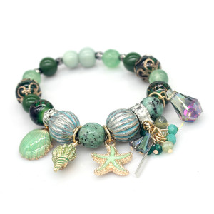 Natural stone shell beach ladies bracelet beaded bracelet