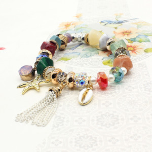 Natural stone Shell starfish beach ladies bracelet beaded bracelet