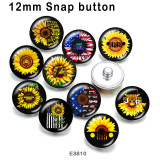 10pcs/lot Sunflower Car glass picture printing products of various sizes  Fridge magnet cabochon
