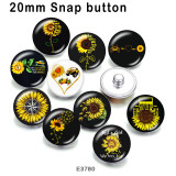 10pcs/lot Sunflower love  glass picture printing products of various sizes  Fridge magnet cabochon