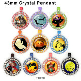 10pcs/lot  Halloween  glass picture printing products of various sizes  Fridge magnet cabochon