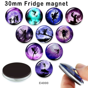 10pcs/lot  Elves  glass picture printing products of various sizes  Fridge magnet cabochon