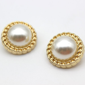 20MM Round metal pearl snap Golden  Plated Metal bottom snap button