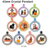 10pcs/lot Halloween  glass picture printing products of various sizes  Fridge magnet cabochon