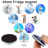 10pcs/lot  Snowman  glass picture printing products of various sizes  Fridge magnet cabochon