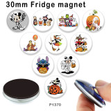 10pcs/lot  Halloween   glass picture printing products of various sizes  Fridge magnet cabochon