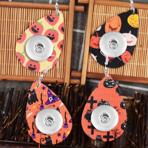 Halloween Leather snap earring fit 20MM snaps style jewelry