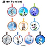 10pcs/lot  Snowman  glass picture printing products of various sizes  Fridge magnet cabochon