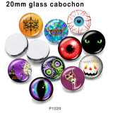 10pcs/lot  Halloween  glass picture printing products of various sizes  Fridge magnet cabochon