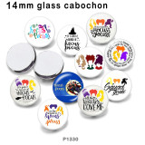10pcs/lot  words   glass picture printing products of various sizes  Fridge magnet cabochon