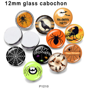 10pcs/lot  Halloween  glass picture printing products of various sizes  Fridge magnet cabochon