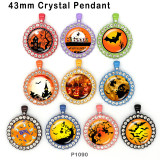 10pcs/lot Halloween  glass picture printing products of various sizes  Fridge magnet cabochon