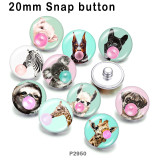 10pcs/lot  Dog Deer zebra  glass picture printing products of various sizes  Fridge magnet cabochon