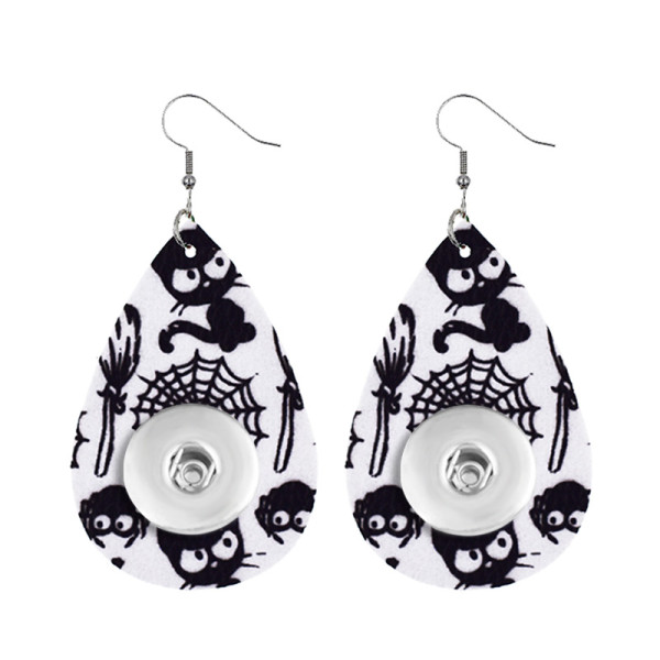 Halloween Leather snap earring fit 20MM snaps style jewelry