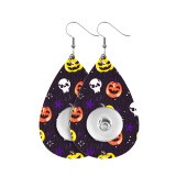 Halloween Leather snap earring fit 20MM snaps style jewelry Drop shape