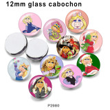 10pcs/lot  Christmas  princess glass picture printing products of various sizes  Fridge magnet cabochon