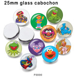 10pcs/lot  Super Smart  Cartoon  glass picture printing products of various sizes  Fridge magnet cabochon