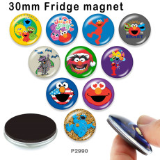 10pcs/lot  Super Smart  Cartoon  glass picture printing products of various sizes  Fridge magnet cabochon