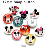 10pcs/lot  Cartoon Mickey glass picture printing products of various sizes  Fridge magnet cabochon