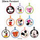 10pcs/lot  Cartoon Mickey glass picture printing products of various sizes  Fridge magnet cabochon