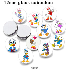 10pcs/lot  Cartoon  Donald  glass picture printing products of various sizes  Fridge magnet cabochon