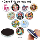 10pcs/lot  magician girl  glass picture printing products of various sizes  Fridge magnet cabochon
