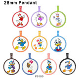 10pcs/lot  Cartoon  Donald  glass picture printing products of various sizes  Fridge magnet cabochon