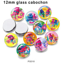 10pcs/lot   Cartoon  glass picture printing products of various sizes  Fridge magnet cabochon