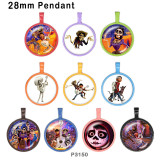 10pcs/lot  Music  Halloween  glass picture printing products of various sizes  Fridge magnet cabochon