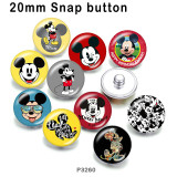 10pcs/lot  Cartoon  Mickey glass picture printing products of various sizes  Fridge magnet cabochon