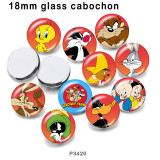 10pcs/lot  Cartoon  glass picture printing products of various sizes  Fridge magnet cabochon