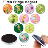 10pcs/lot  princess Elves  glass picture printing products of various sizes  Fridge magnet cabochon