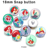 10pcs/lot  mermaid   princess  glass picture printing products of various sizes  Fridge magnet cabochon