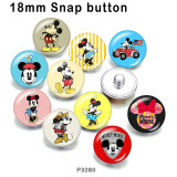 10pcs/lot  Cartoon  Mickey glass picture printing products of various sizes  Fridge magnet cabochon