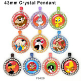 10pcs/lot  Cartoon  glass picture printing products of various sizes  Fridge magnet cabochon