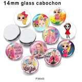 10pcs/lot  girl  glass picture printing products of various sizes  Fridge magnet cabochon