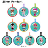 10pcs/lot  doll  glass picture printing products of various sizes  Fridge magnet cabochon