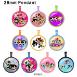 10pcs/lot   Cartoon  girl  glass picture printing products of various sizes  Fridge magnet cabochon