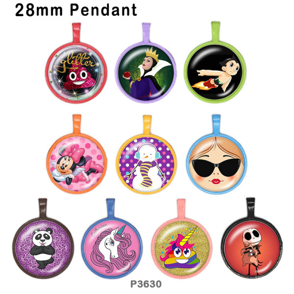 10pcs/lot  Unicorn  glass picture printing products of various sizes  Fridge magnet cabochon