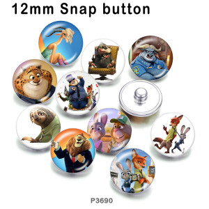 10pcs/lot  Zootopia   glass picture printing products of various sizes  Fridge magnet cabochon